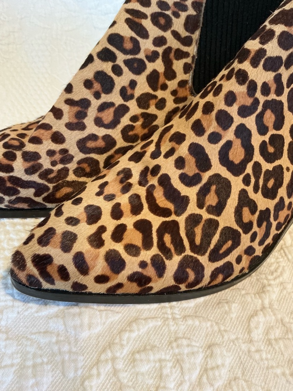 🤎 Dolce Vita Macie Leopard Print Bootie Cow Hair - Size 9.5 - Picture 2 of 7